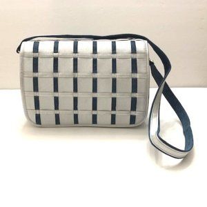 𝅺VINTAGE Tango Bag Denim & Silver Shoulder Purse